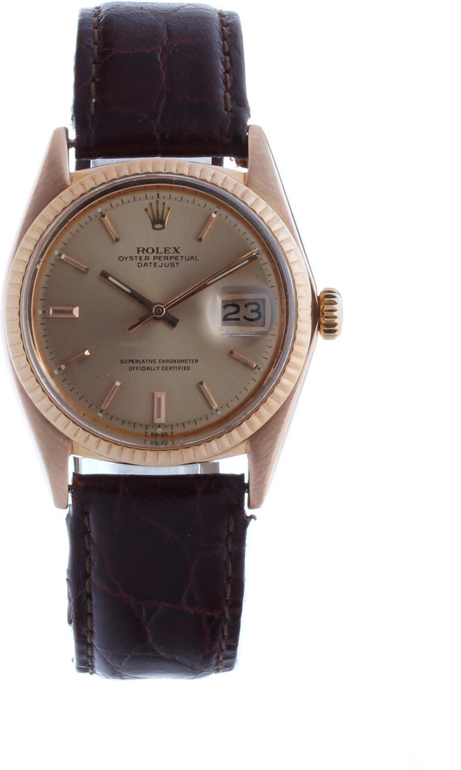 1610 Rolex Datejust Rose gold/Leather Ø34 mm USED Price € 6.240
