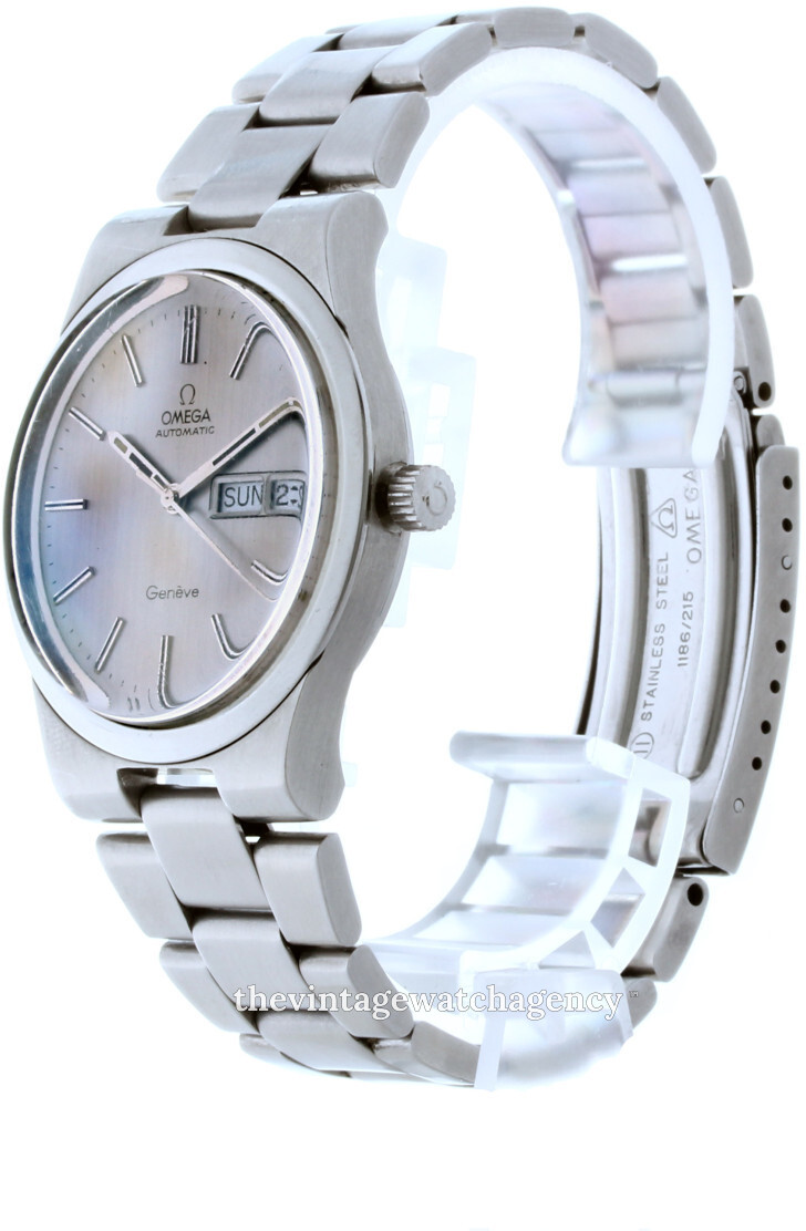 166.0174 Omega Geneve Automatic Silver Steel O36 mm USED 400