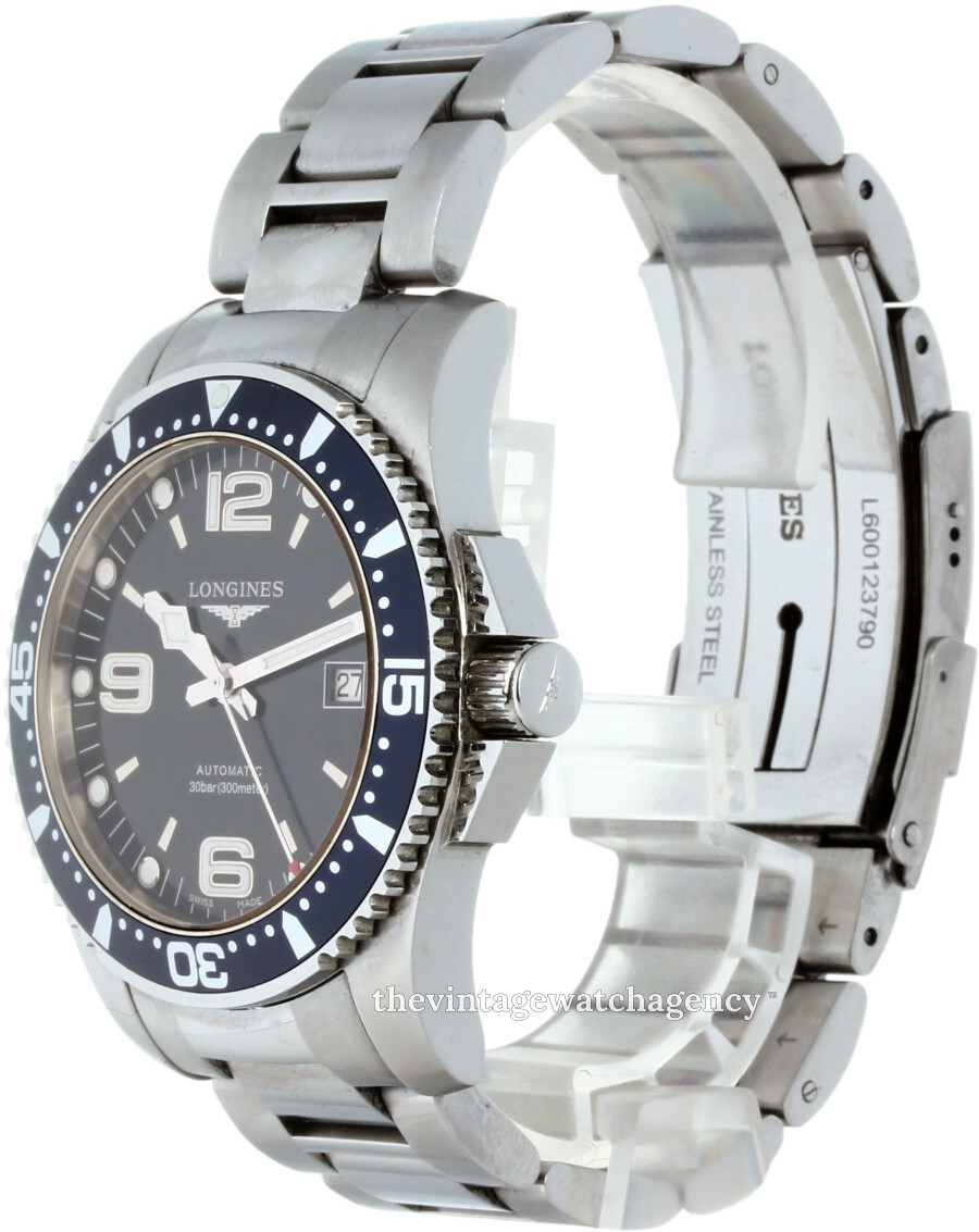 L36424966 Longines Hydroconquest Black Steel O39 mm USED 650